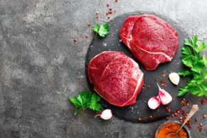 Raw beef meat. Fresh beef steaks